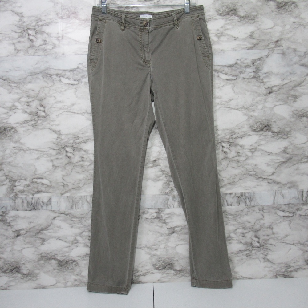J. Jill Extrasoft Olive Green Chino Pants Size 8